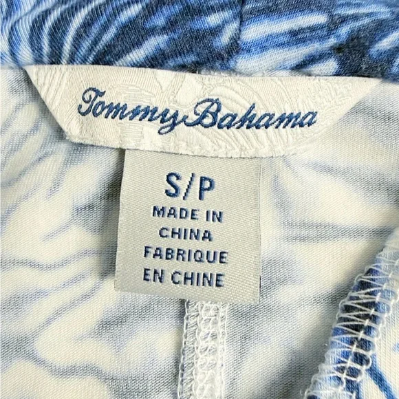 Tommy Bahama Blue White Floral Sleeveless Midi Dress Small - Picture 3 of 6